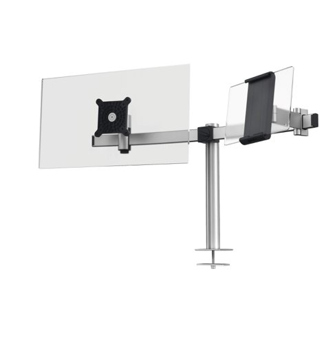 Durable Monitor Mount PRO with Arm for 1 Screen and 1 Tablet - Through Desk Durable Monitor Mount PRO with Arm for 1 Screen and 1 Tablet - Through Desk