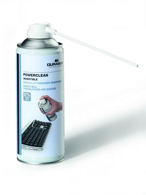 Durable+Powerclean+Air+Duster+Gas+Cleaner+Flammable+Inverted+200ml+Ref+5797