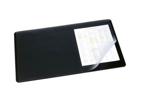 Desk Mats Durable Desk Mat with Transparent Overlay 400x600mm Black