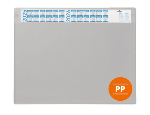 Durable Calendar Desk Mat Clear Overlay Notes Protector Pad - 65x48 cm - Grey Durable Calendar Desk Mat Clear Overlay Notes Protector Pad - 65x48 cm - Grey