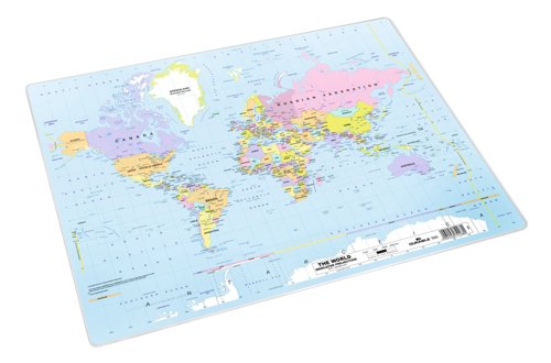 Durable World Map Desk Mat Smooth Non-Slip PC Keyboard Mouse Pad - 50 x 38cm Durable World Map Desk Mat Smooth Non-Slip PC Keyboard Mouse Pad - 50 x 38cm