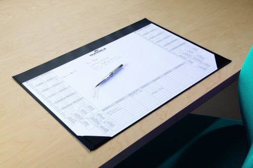 Durable Desk Mat with Calendar Pad 59 x 42cm Black Pack of 1