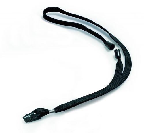 Durable+Textile+Name+Badge+Lanyards+10x440mm+with+Safety+Closure+Black+Ref+811901+%5BPack+10%5D