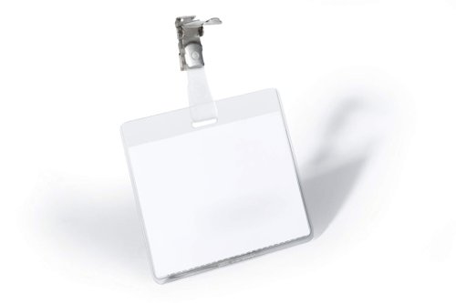 Durable Metal Clip Name Tag ID Badge Card Holders + Inserts - 5 Pack - 60 x 90mm Durable Metal Clip Name Tag ID Badge Card Holders + Inserts - 5 Pack - 60 x 90mm