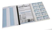 Durable Visitor Book 100 Refill Pack 100 Perforated 90x60 mm Visitor Badge Inserts - 146465
