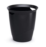 Durable TREND Waste Bin 16 Litre Capacity Stylish Home & Office Waste Basket Black - 1701710060