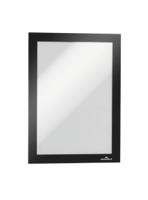 Durable DURAFRAME Self-Adhesive Sign & Document Holder with Magnetic Frame A5 Black - 489801