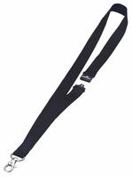 Durable Textile Lanyard with Safety Release for Name Badges 440mm Black (Pack 10) 813701
