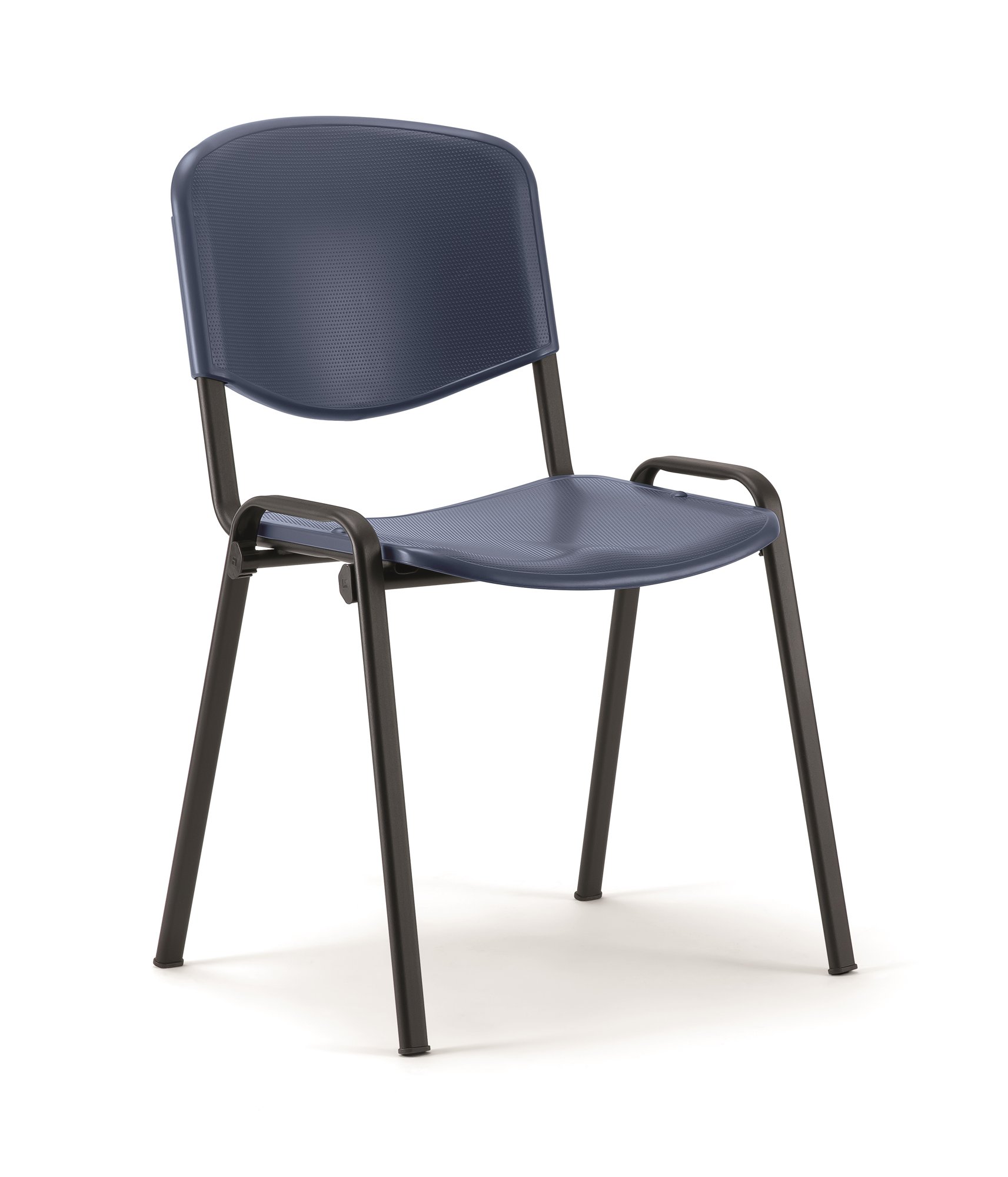 Stacking Chairs ISO Stacking Chair Blue Poly Black Frame BR000058
