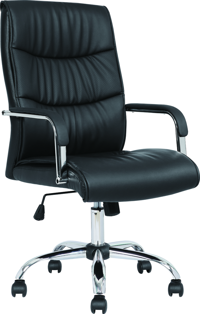 Executive Chairs Carter Black Luxury Faux Leather Chair With Arms EX000148