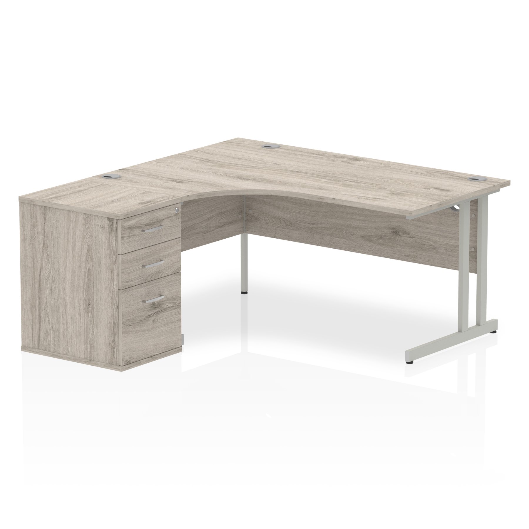 IMPULSE 1600MM LEFT CRESCENT OFFICE DESK