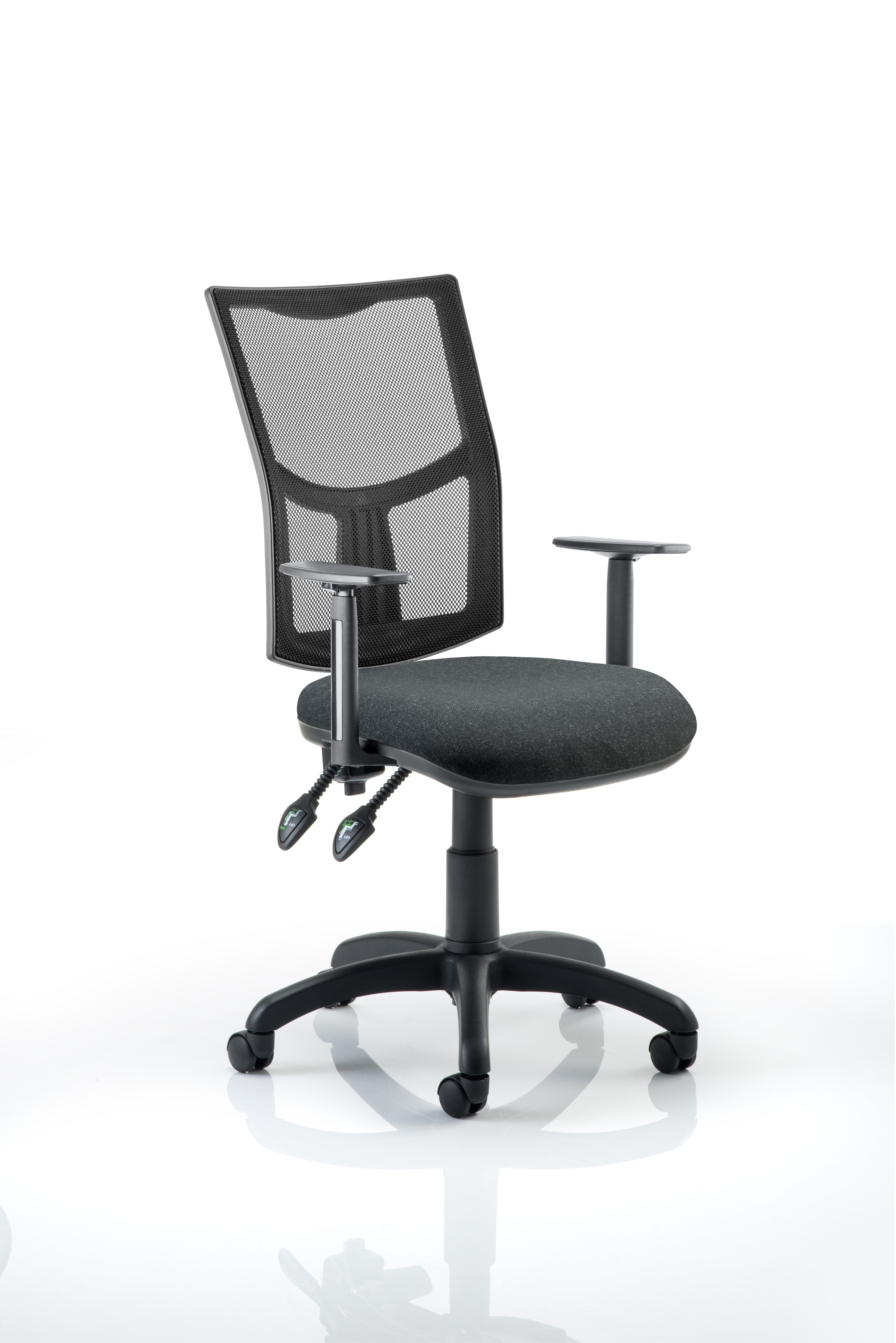 Eclipse Plus II Mesh Chair Charcoal Adjustable Arms KC0174