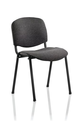 Stacking Chairs ISO Stacking Chair Charcoal Fabric Black Frame BR000059