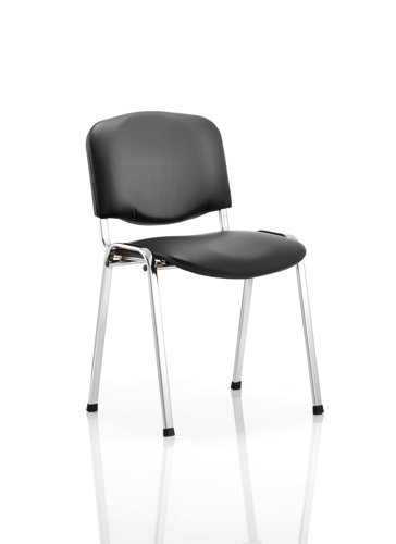 Stacking Chairs ISO Stacking Chair Black Vinyl Chrome Frame BR000071