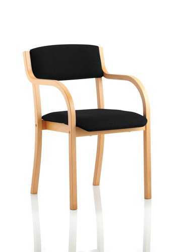 Stacking Chairs Madrid Visitor Chair Black With Arms BR000084