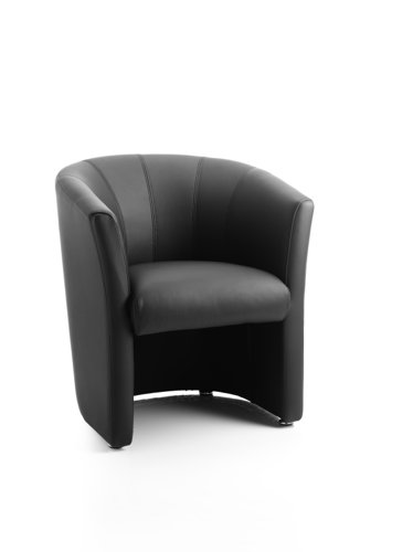 Reception Chairs Neo Single Tub Black Leather BR000100