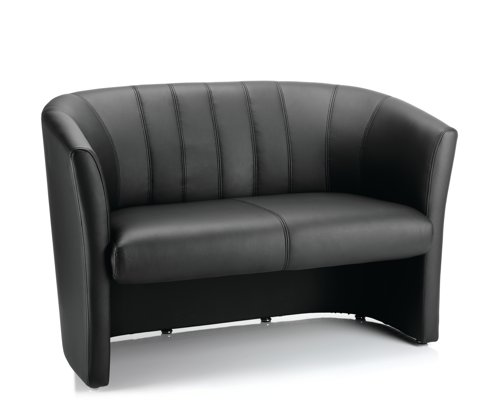 Reception Chairs Neo Twin Tub Black Leather BR000105