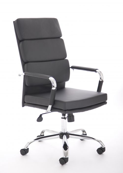 Executive Chairs Advocate Executive Chair Black Soft Bonded Leather With Arms BR000204