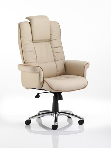Chelsea Executive Chair Cream Soft Bonded Leather