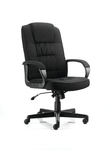 Moore Executive Fabric Chair Black with Arms EX000043
