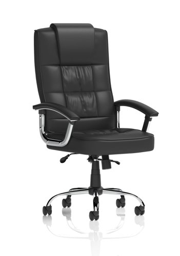 Executive Chairs Moore Deluxe Executive Leather Chair Black with Arms EX000045