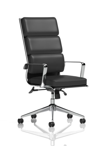 Executive Chairs Savoy Executive High Back Chair Black Soft Bonded Leather EX000067