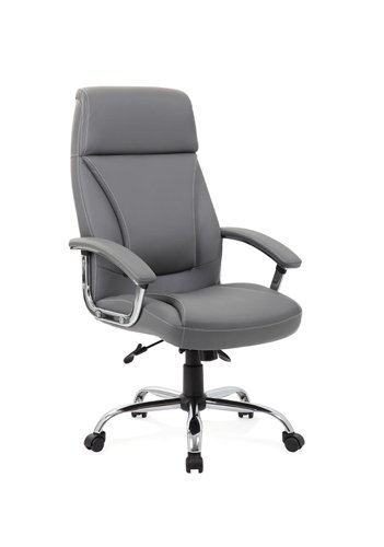 Desk Chairs Penza Executive Chair Grey Leather EX000195