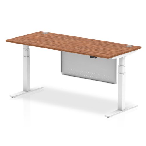 Air 800 Height Adjustable Desk with Cable Ports With Steel Modesty Panel