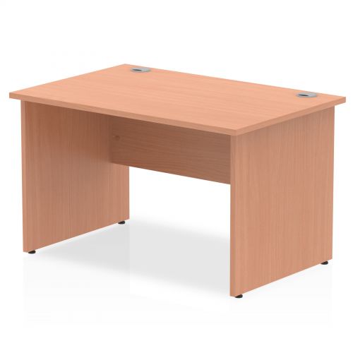 Rectangular Desks Impulse 1200 x 800mm Straight Desk Beech Top Panel End Leg I000371