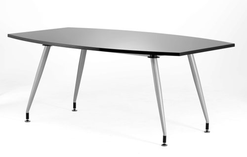 Boardroom / Meeting Dynamic High Gloss 1800mm Writable Boardroom Table Black Top I003056