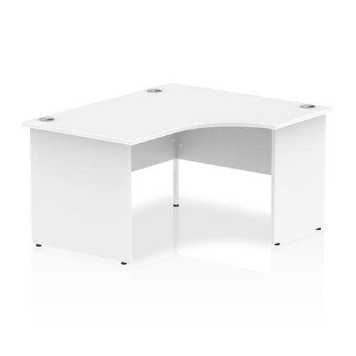 Impulse 1400mm Right Crescent Desk White Top Panel End Leg I003876