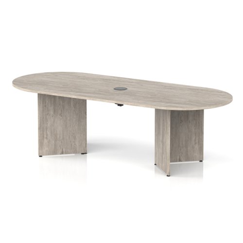 Impulse Volta 2400mm Boardroom Table With Black Pop-up Power Module Grey Top Arrowhead Leg Impulse Volta 2400mm Boardroom Table With Black Pop-up Power Module Grey Top Arrowhead Leg