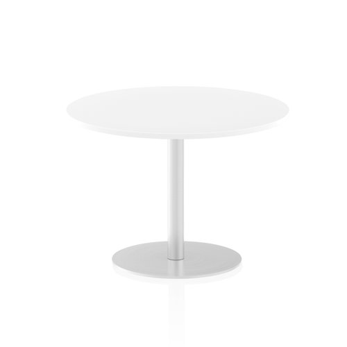 Reception Dynamic Italia 1000mm Poseur Round Table White Top 725mm High Leg ITL0144