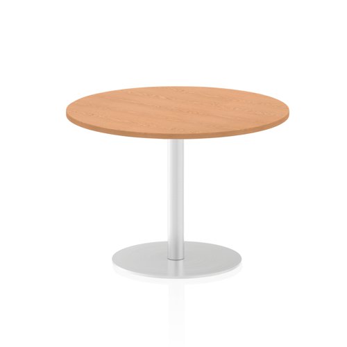 Reception Dynamic Italia 1000mm Poseur Round Table Oak Top 725mm High Leg ITL0146