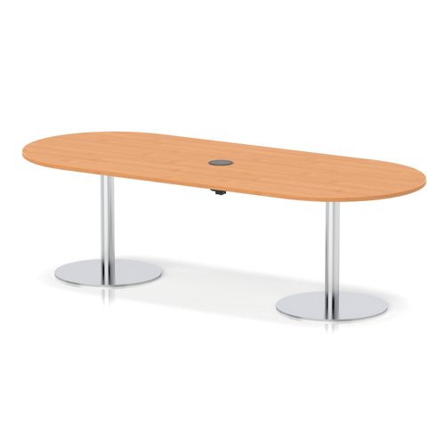 Italia Volta 2400mm Poseur Boardroom Table With Pop-up Power Module Beech Top 720mm High Silver Leg Italia Volta 2400mm Poseur Boardroom Table With Pop-up Power Module Beech Top 720mm High Silver Leg