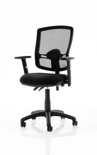 Eclipse Plus II Mesh Deluxe Chair Black Adjustable Arms KC0301