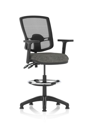 Eclipse Plus II Mesh Deluxe Chair Charcoal Adjustable Arms Hi Rise Kit KC0314