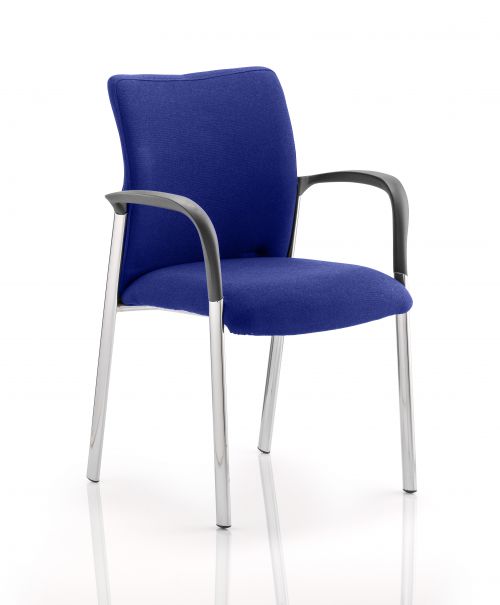 Reception Chairs Academy Fully Bespoke Fabric Chair with Arms Stevia Blue KCUP0035
