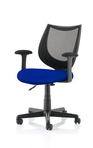 Desk Chairs Camden Black Mesh Chair in Stevia Blue KCUP1516