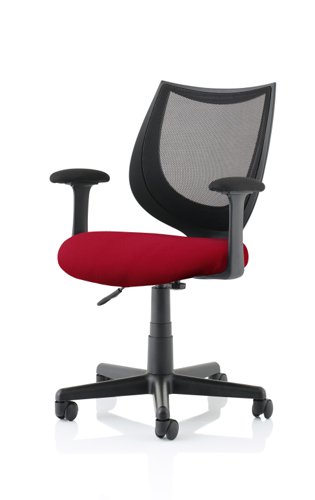 Desk Chairs Camden Black Mesh Chair in Ginseng Chilli KCUP1518