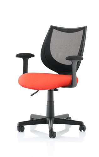 Desk Chairs Camden Black Mesh Chair in Tabasco Red KCUP1519