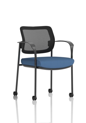 Brunswick Deluxe With Arms Black Frame With Castors Mesh Back Bespoke Colour Seat Quest Limpet Brunswick Deluxe With Arms Black Frame With Castors Mesh Back Bespoke Colour Seat Quest Limpet