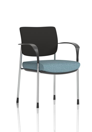 Brunswick Deluxe With Arms Chrome Frame Black Fabric Back Bespoke Colour Seat Rivet Quench Brunswick Deluxe With Arms Chrome Frame Black Fabric Back Bespoke Colour Seat Rivet Quench