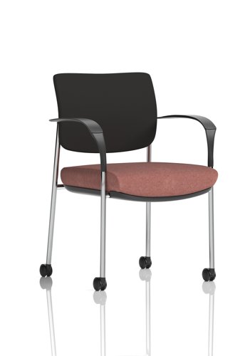 Brunswick Deluxe With Arms Chrome Frame With Castors Black Fabric Back Bespoke Colour Seat Rivet Forge Brunswick Deluxe With Arms Chrome Frame With Castors Black Fabric Back Bespoke Colour Seat Rivet Forge