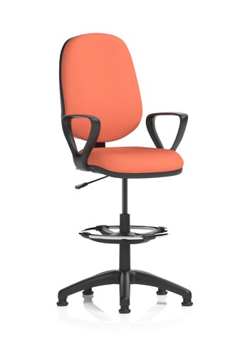 Eclipse Plus I Lever Task Operator Chair With High Rise Draughtsman Kit With Loop Arms Bespoke Colour Back And Seat Quest Crab Eclipse Plus I Lever Task Operator Chair With High Rise Draughtsman Kit With Loop Arms Bespoke Colour Back And Seat Quest Crab
