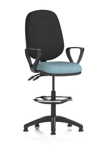 Eclipse Plus II Lever Task Operator Chair With High Rise Draughtsman Kit With Loop Arms Bespoke Colour Seat Rivet Quench Eclipse Plus II Lever Task Operator Chair With High Rise Draughtsman Kit With Loop Arms Bespoke Colour Seat Rivet Quench