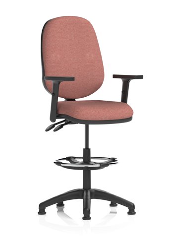 Eclipse Plus II Lever Task Operator Chair With High Rise Draughtsman Kit With Height Adjustable Arms Bespoke Colour Back And Seat Rivet Forge Eclipse Plus II Lever Task Operator Chair With High Rise Draughtsman Kit With Height Adjustable Arms Bespoke Colour Back And Seat Rivet Forge