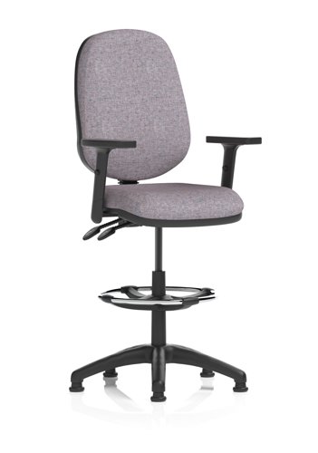 Eclipse Plus II Lever Task Operator Chair With High Rise Draughtsman Kit With Height Adjustable Arms Bespoke Colour Back And Seat Rivet Fuse Eclipse Plus II Lever Task Operator Chair With High Rise Draughtsman Kit With Height Adjustable Arms Bespoke Colour Back And Seat Rivet Fuse