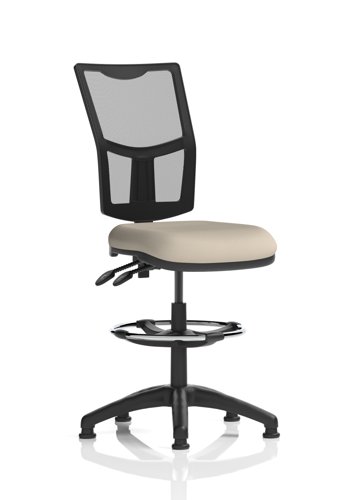 Eclipse Plus II Lever Task Operator Chair Mesh Back With High Rise Draughtsman Kit Bespoke Colour Seat Quest Salt Eclipse Plus II Lever Task Operator Chair Mesh Back With High Rise Draughtsman Kit Bespoke Colour Seat Quest Salt