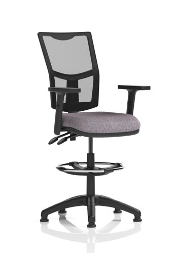 Eclipse Plus II Lever Task Operator Chair Mesh Back With High Rise Draughtsman Kit With Height Adjustable Arms Bespoke Colour Seat Rivet Fuse Eclipse Plus II Lever Task Operator Chair Mesh Back With High Rise Draughtsman Kit With Height Adjustable Arms Bespoke Colour Seat Rivet Fuse